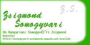 zsigmond somogyvari business card